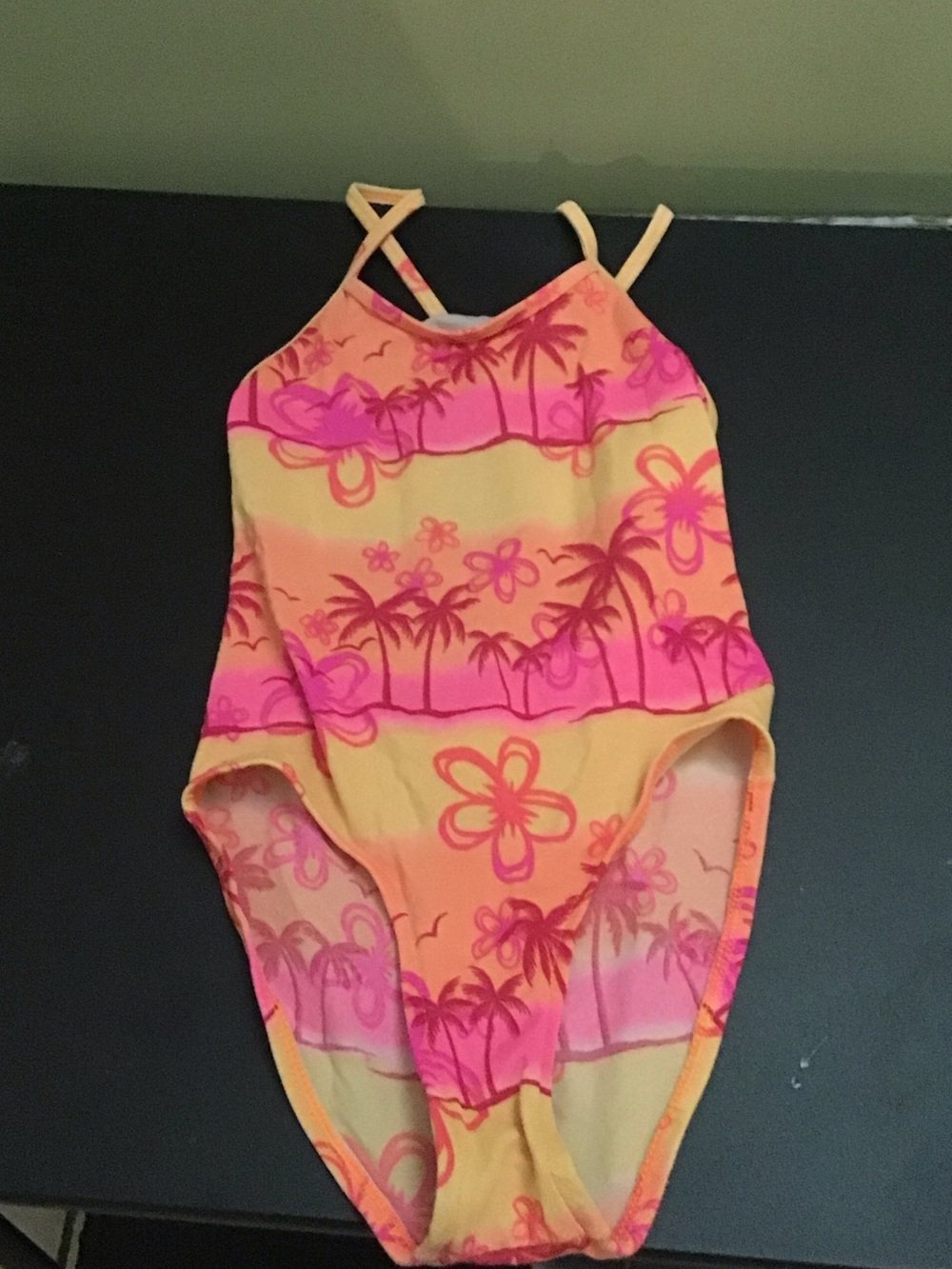 summersalt Kids One-Piece Swimsuit in Yellow, Pink & Orange